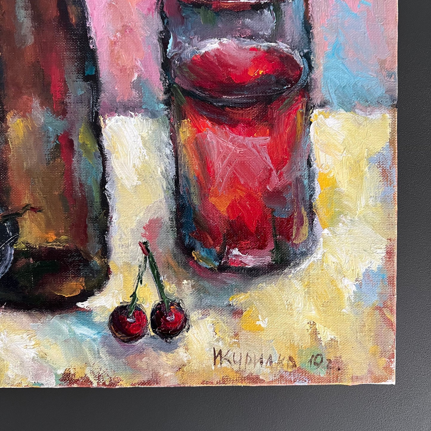 Vintage Painting Still Life Objects on Tabletop