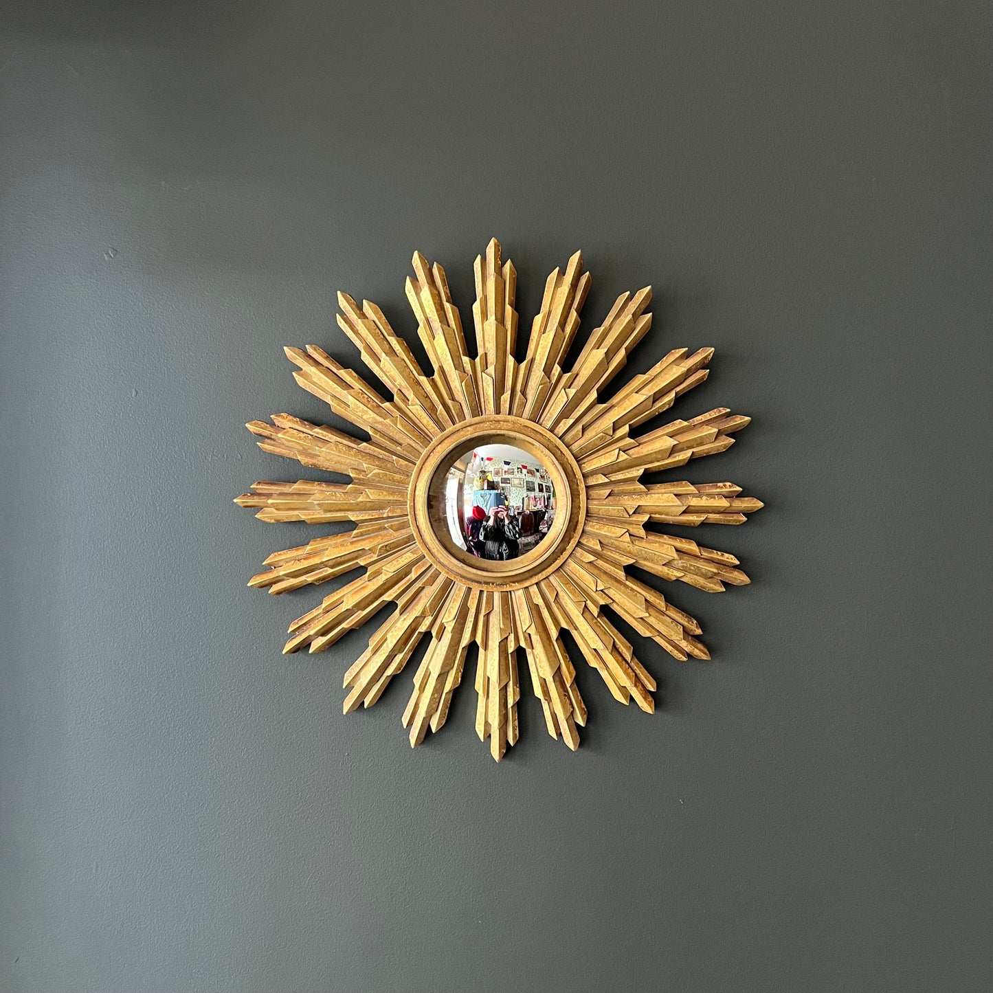 Vintage Style Gold Starburst Mirror