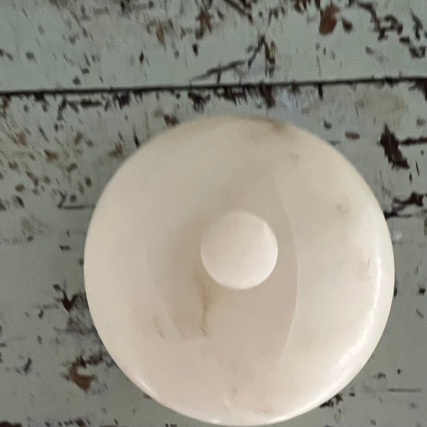 Vintage Handmade Round Alabaster Box