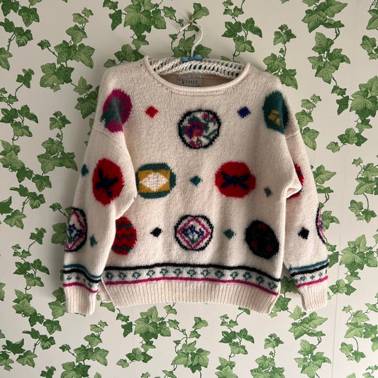 Vintage Hand Knit Wool Jumper by Vivace M