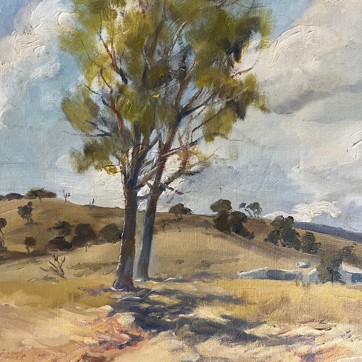 Large Vintage Oil Painting Landscape Donald Cameron "Flowerdale" Australia