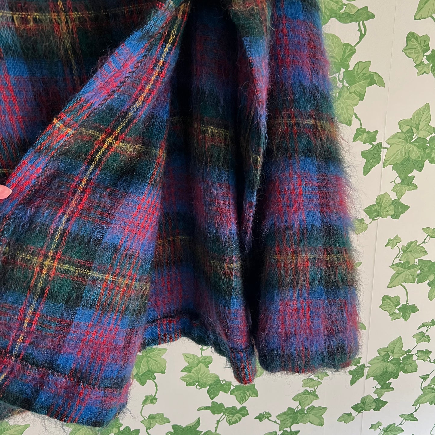 Vintage Tartan Wool & Mohair Cape by Glenrannoch Scotland