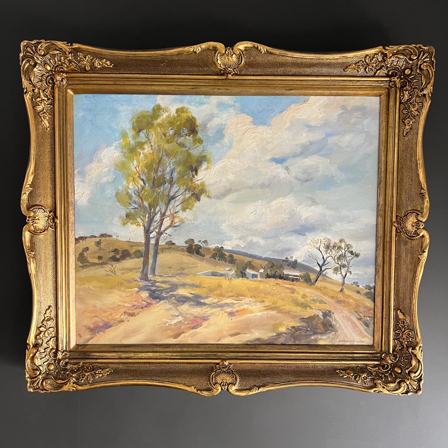 Large Vintage Oil Painting Landscape Donald Cameron "Flowerdale" Australia