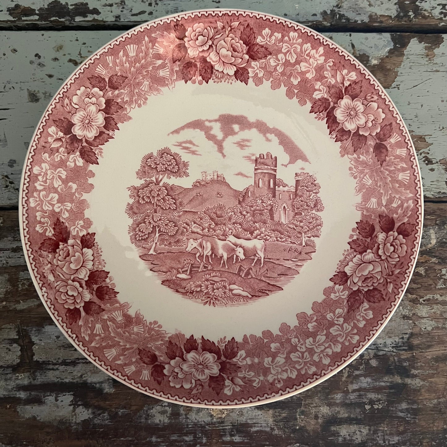 Rare Pink and White "There will always be an England" Adams England Jumbo Cup & Saucer