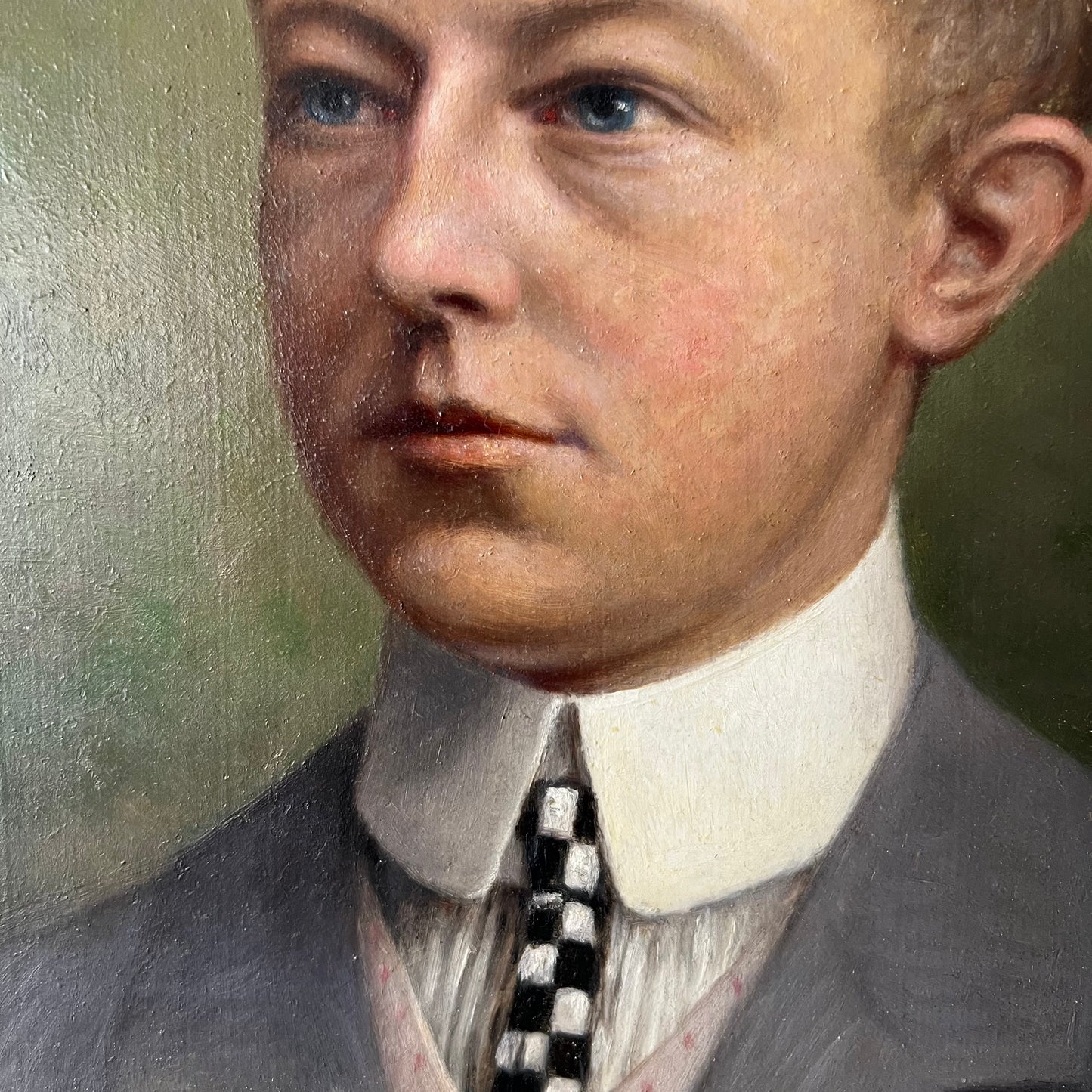 Vintage Dutch Oil Painting Portrait of a Young Gentleman